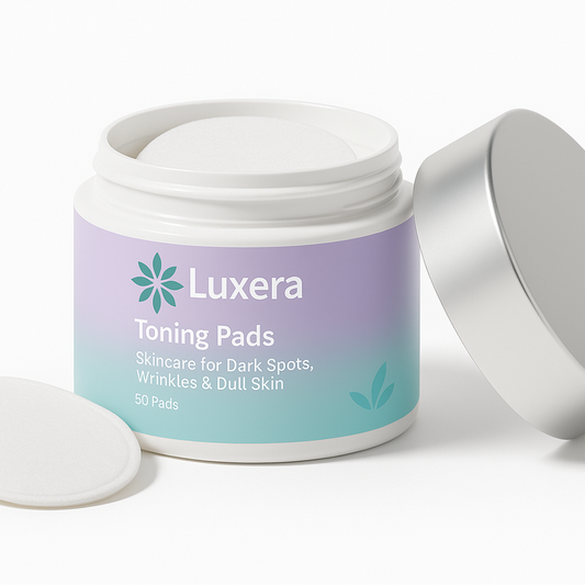 2 pcs Luxera Toning Polish Pads – Korean Skincare for Dark Spots, Wrinkles & Dull Skin