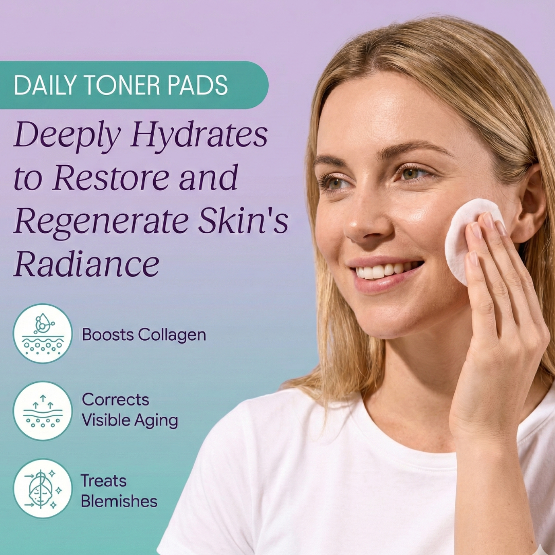 2 pcs Luxera Toning Polish Pads – Korean Skincare for Dark Spots, Wrinkles & Dull Skin