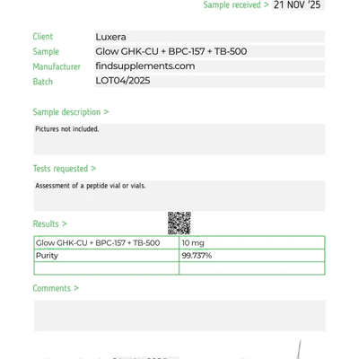Glow GHK-CU + BPC-157 + TB-500